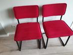 2 x eetkamerstoel retro Sevilla rood, Huis en Inrichting, Stoelen, Twee, Gebruikt, Metaal, Retro