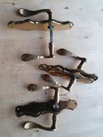 Vintage Messing Deurklinken - Set van 3 en set van 2, Ophalen of Verzenden, Gebruikt, Koper of Messing, Klink of Kruk