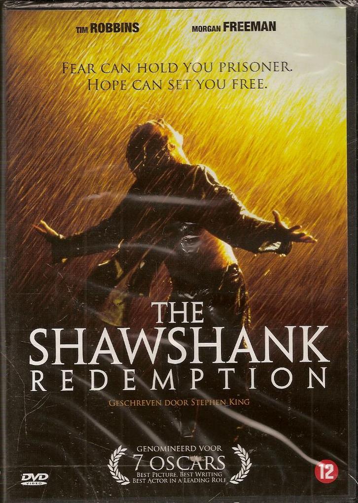 The shawshank redemption met o.a. Tim Robbins, Morgan Freema, Cd's en Dvd's, Dvd's | Klassiekers, Nieuw in verpakking, Actie en Avontuur