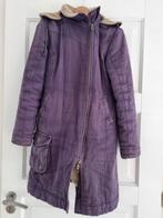 Hemp Hoodlamb paarse, zeer warme lange winterjas maat 34 /36, Paars, Ophalen of Verzenden, Maat 36 (S), Gedragen