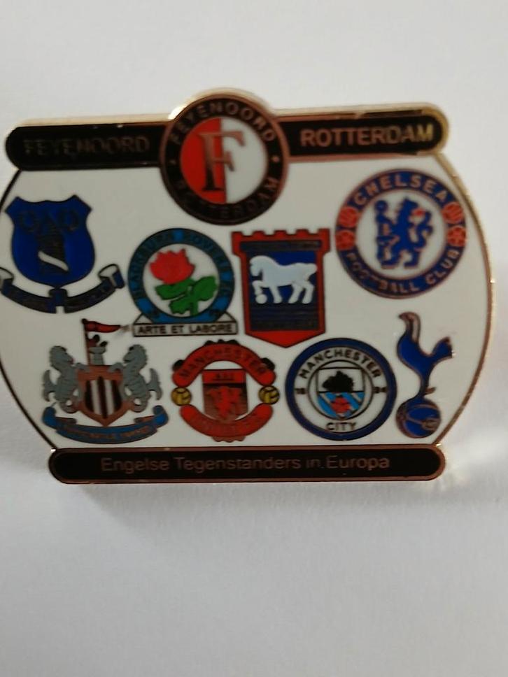 Feyenoord Speldje Engelse Tegenstanders Europa, Verzamelen, Speldjes, Pins en Buttons, Gebruikt, Speldje of Pin, Sport, Verzenden