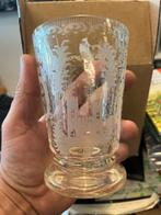 Antiek glas gegraveerd, Ophalen of Verzenden