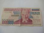 Te koop Turks bankbiljet 1000000 miljoen turkse lira., Ophalen of Verzenden