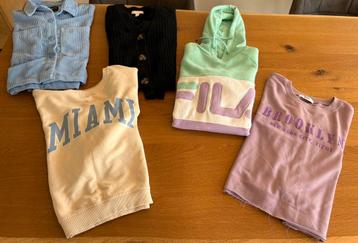 Kledingpakket trui, vesten/jasjes, only, Amy &Ivy, H&M, Fila beschikbaar voor biedingen