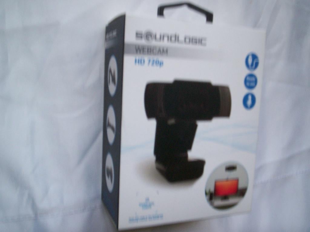 1 WEBCAM Soundlogic HD 720p zwart item 80209 compl. Garantie, Computers en Software, Webcams, Gebruikt, Ophalen