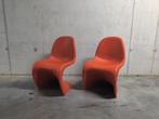 Vintage set Vitra Panton stoelen - Verner Panton, Huis en Inrichting, Stoelen, Ophalen, Zo goed als nieuw, Rood