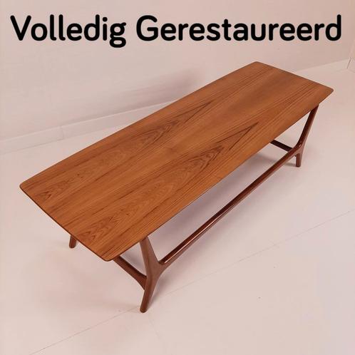 XL vintage salontafel Louis van Teeffelen, Webe 1960s | teak, Huis en Inrichting, Tafels | Salontafels, Zo goed als nieuw, Minder dan 50 cm