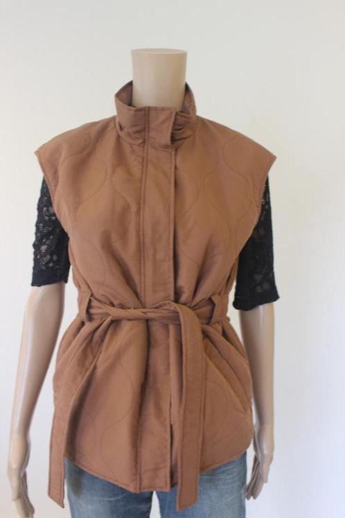 Jacqueline de Yong bruine zomerbodywarmer maat S, Kleding | Dames, Bodywarmers, Zo goed als nieuw, Maat 36 (S), Bruin, Ophalen of Verzenden