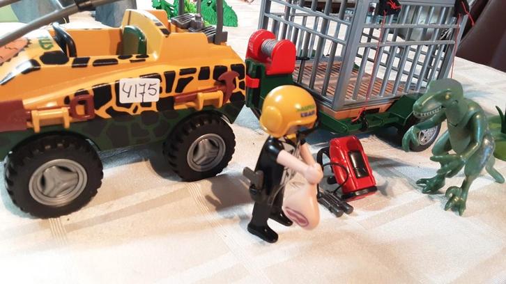 4175 deinonychus dino met amfibi wagen, Kinderen en Baby's, Speelgoed | Playmobil, Zo goed als nieuw, Complete set, Ophalen of Verzenden