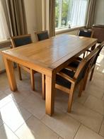 Eethoek licht eiken, Ophalen, Zo goed als nieuw, 4 tot 6 stoelen
