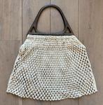 Jaren 70 gehaakte witte tas macramee Ibiza haakwerk hippie, Sieraden, Tassen en Uiterlijk, Tassen | Damestassen, Ophalen of Verzenden
