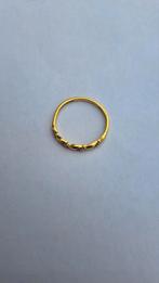 14K Gouden Ring van Lucardi, Sieraden, Tassen en Uiterlijk, Ringen, Met kristal, Ophalen of Verzenden, Zo goed als nieuw, Dame of Heer