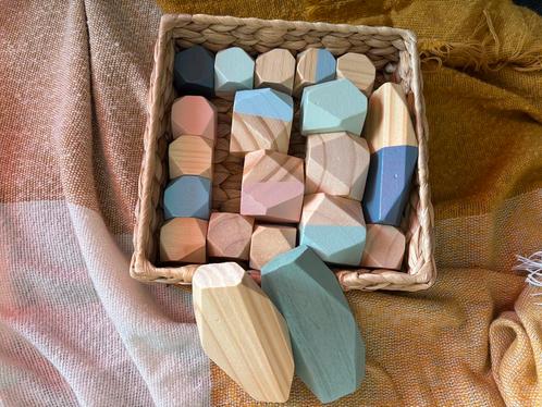 Janod bouwblokken abstract - sweet cocoon, Kinderen en Baby's, Speelgoed | Houten speelgoed, Gebruikt, Overige typen, Ophalen