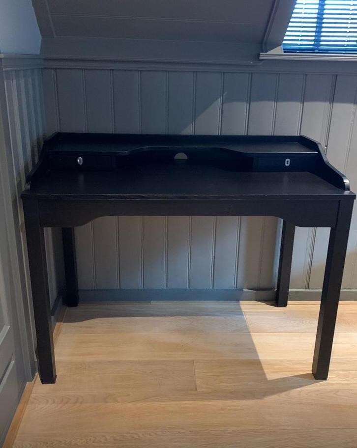 Bureau / Kaptafel - bureautje Zwart/ bruin IKEA, Huis en Inrichting, Bureaus, Gebruikt, Bureau, Ophalen