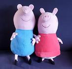 2 grote knuffels Peppa Pig & George 50 cm, Ophalen of Verzenden, Zo goed als nieuw, Overige typen