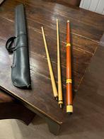 Biljartkeuen met koffer, Sport en Fitness, Biljarten en Poolen, Ophalen of Verzenden, Gebruikt, Keu of Ballen