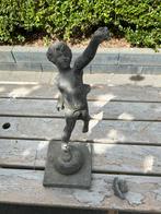 Antieke loden engel, Tuin en Terras, Tuinbeelden, Ophalen of Verzenden, Gebruikt