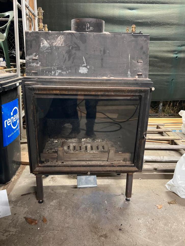 Houtkachel Kratki AMELIA 15 kW CV verwarming, Huis en Inrichting, Kachels, Gebruikt, Inbouw, Houtkachel, Hout, Ophalen