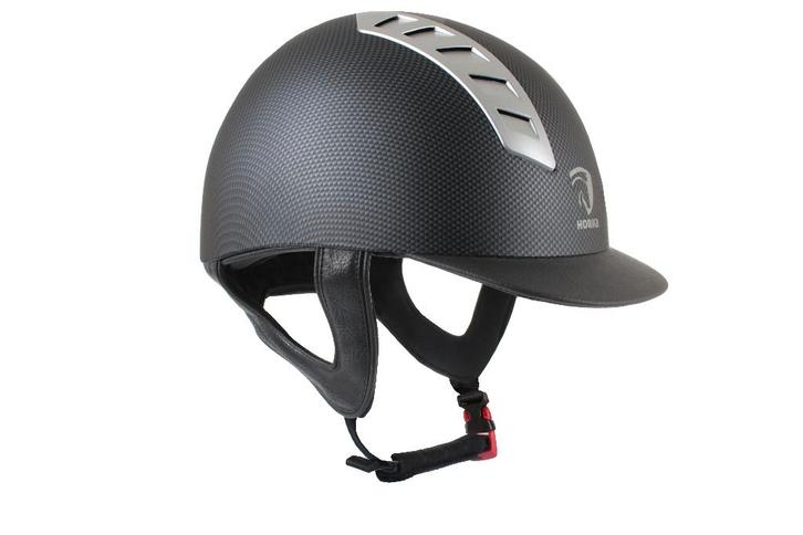 Zwarte Horka Arrow carbon cap 53 54 55 56 57 58 59 en 61, Dieren en Toebehoren, Paardrijkleding, Nieuw, Dames, Heren, Kinderen