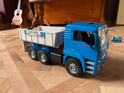 Bruder MAN takelwagen container vrachtwagen, Kinderen en Baby's, Speelgoed | Speelgoedvoertuigen, Zo goed als nieuw, Ophalen of Verzenden