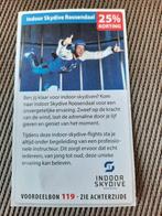 Voordeelbon Indoor skydive Roosendaal, Tickets en Kaartjes, Drie personen of meer, Kortingsbon, Overige typen