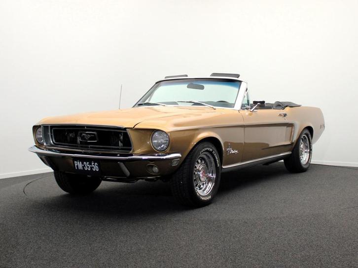 Ford USA Mustang Cabrio 289 V8 1968 Aut *Gerestaureerd* C-Co, Auto's, Oldtimers, Bedrijf, Te koop, Lederen bekleding, Metallic lak