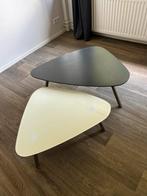 Retro Duo Salontafels, Ophalen, Gebruikt, 50 tot 100 cm, Metaal