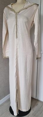 Djelaba beige, Kleding | Dames, Gelegenheidskleding, Beige, Ophalen of Verzenden, Zo goed als nieuw, Maat 36 (S)