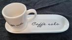 Riviera Maison Caffè Solo Kop & Schotel, Keramiek, Ophalen of Verzenden, Zo goed als nieuw, Overige stijlen