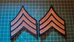 US WWII Sergeant Stripes Set, Verzamelen, Militaria | Tweede Wereldoorlog, Verzenden, Landmacht, Amerika, Embleem of Badge