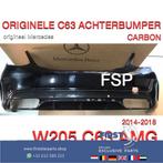 W205 C63 AMG ACHTERBUMPER + CARBON DIFFUSER ZWART ORIGINEEL, Auto-onderdelen, Gebruikt, -, Ophalen of Verzenden, Achter