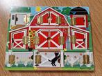 Boerderij puzzel met vakjes, Gebruikt, Ophalen of Verzenden, Van hout, Minder dan 10 stukjes