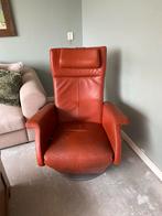 Leren Draaifauteuil met Hoge Rugleuning, Ophalen of Verzenden, Gebruikt, Leer, 75 tot 100 cm