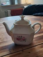 Antieke Porseleinen Theepot met Rozenmotief, Antiek en Kunst, Ophalen of Verzenden