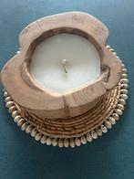 Rustieke houten candle holder, Ophalen of Verzenden, Nieuw, Hout, Minder dan 25 cm