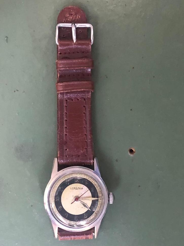 Lemania Military WWII “Tropical Bullseye”–Jaren ’40  Zeldzam, Sieraden, Tassen en Uiterlijk, Horloges | Antiek, Polshorloge, Overige merken