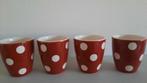 4 polkadot mokken van Kitchen Trend, Ophalen of Verzenden, Overige materialen, Minder dan 25 cm