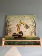 Mooi schilderij op hout - jongenskamer, Antiek en Kunst, Overige thema's, Ophalen of Verzenden