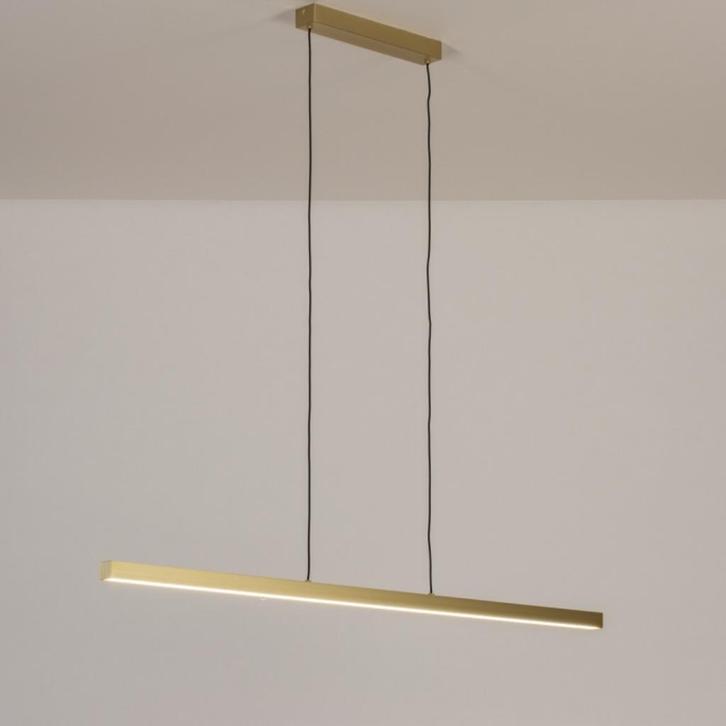 hanglamp led 120cm goud of zwart keuken tafel dimbaar lamp, Huis en Inrichting, Lampen | Hanglampen, Nieuw, 75 cm of meer, Kunststof