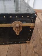 Antieke vol houten hutkoffer / opbergkist /salontafel  90x50, Ophalen