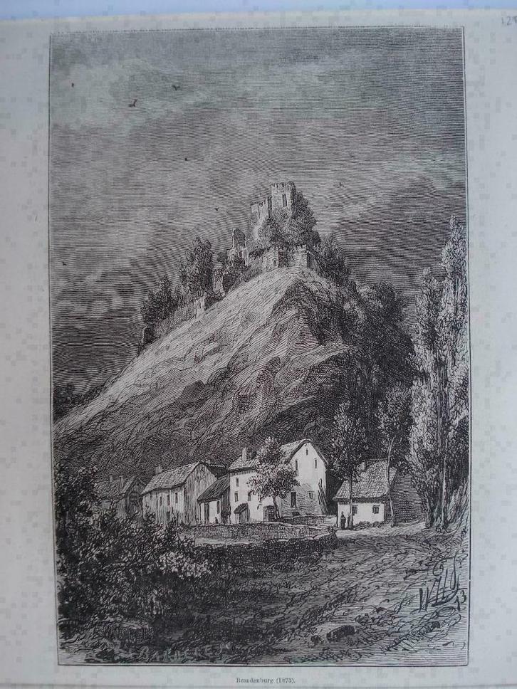 125 / Brandenburg in 1873  Houtgravure 1882, Antiek en Kunst, Kunst | Etsen en Gravures, Ophalen of Verzenden