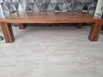 massief salontafel Mahoniehout, B 80 cm, L 1,60 mtr, H 40cm, Ophalen, 50 tot 100 cm, Zo goed als nieuw, 150 tot 200 cm