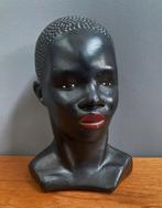 50 jaren gips beeld Afrikaans mannelijk hoofd hol van binnen, Ophalen of Verzenden, Gebruikt, Mens