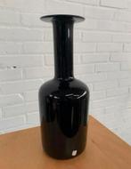 Vaas Kastrup Holmegaard - Zwarte Gulvvase Otto Brauer Deens, Antiek en Kunst, Antiek | Glas en Kristal, Ophalen of Verzenden