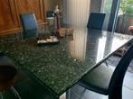 Vintage tafel met granieten blad, Huis en Inrichting, Tafels | Eettafels, 100 tot 150 cm, 100 tot 150 cm, Gebruikt, Vintage