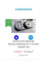 Gatelock Medium Beveiligingsslot - 2 Stuks Zwart HG, Auto diversen, Anti-diefstal, Ophalen, Zo goed als nieuw