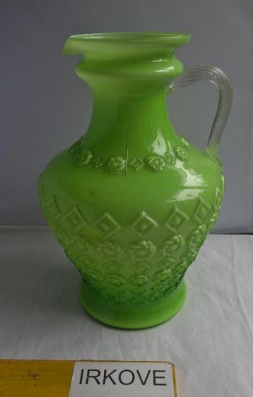 GROTE GLAZEN KAN BEWERKT! * Appelgroen * beschikbaar voor biedingen