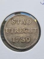 Zilveren duit 1739 stad Utrecht, Postzegels en Munten, Munten | Nederland, Ophalen of Verzenden, Vóór koninkrijk, Overige waardes