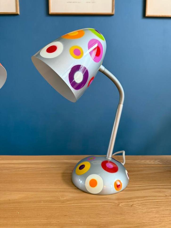 Pylones zilveren bureaulamp, Huis en Inrichting, Lampen | Tafellampen, Zo goed als nieuw, Minder dan 50 cm, Ophalen of Verzenden