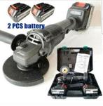 Draadloze Elektrische Haakse Slijper Met 2 batterij €100,00, Ophalen of Verzenden, Nieuw, Haakse handslijpmachine